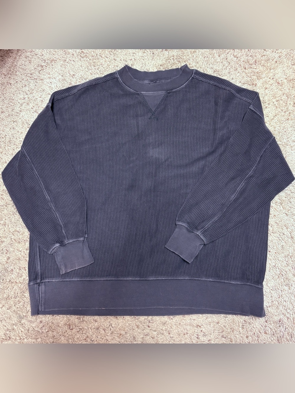Aerie Oversized Ribbed Crewneck Sweater